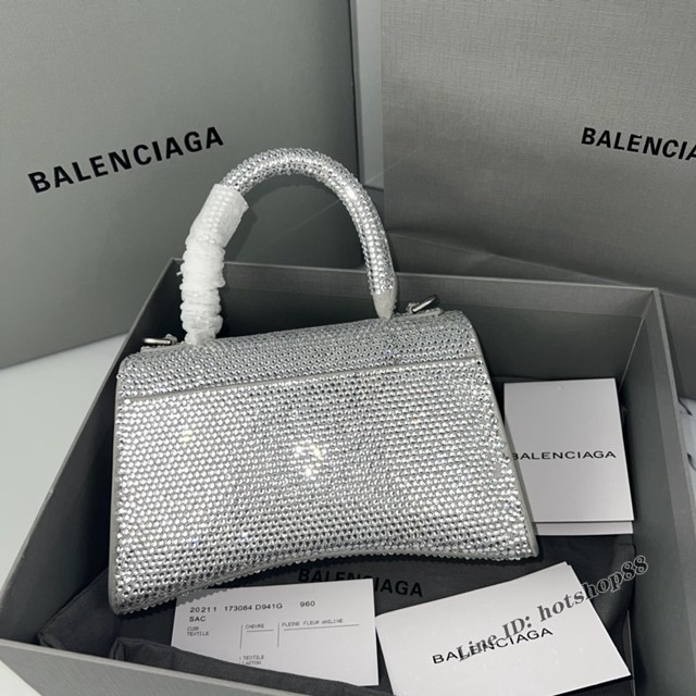 Balenciaga專櫃爆款燙磚重手工小號沙漏包手提包 巴黎世家Hourglass沙漏包 款號：8896 fyj1488